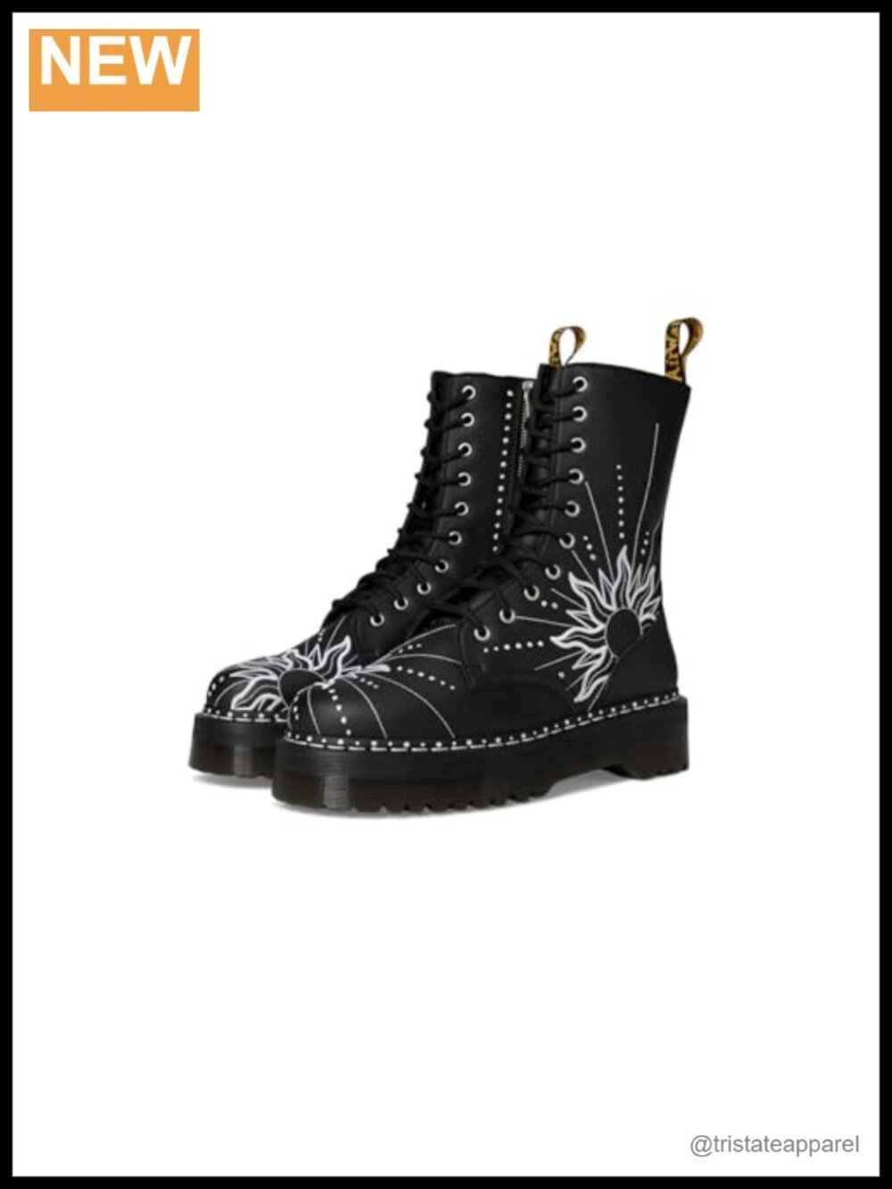 Combat Boots Lace-Up Platform Chunky Sole Motorcycle Style